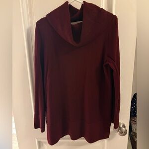 LOFT Maroon Cowl Neck Sweater